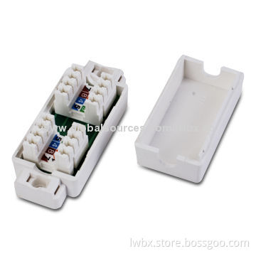 CAT 5e Coupler in PC UL94V-0 Housing and 22 to 26AWG Wire Size